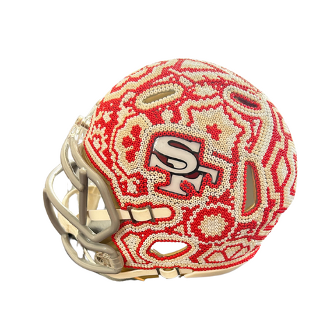 San Francisco 49ers NFL mini helmet red-white-beige