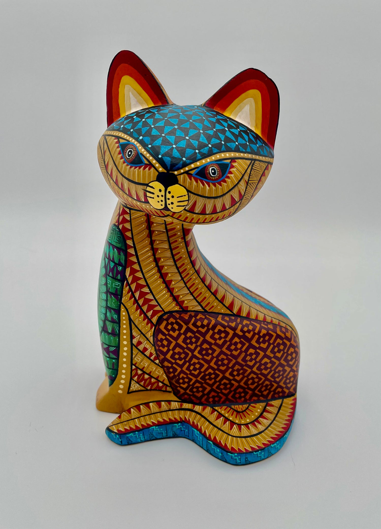 Yellow cat alebrije