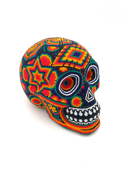 Huichol art skull