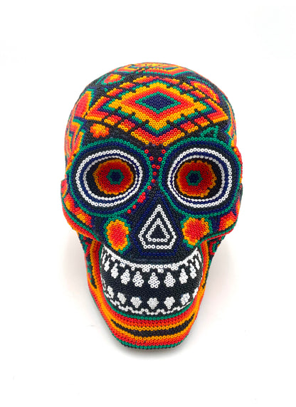 Huichol art skull