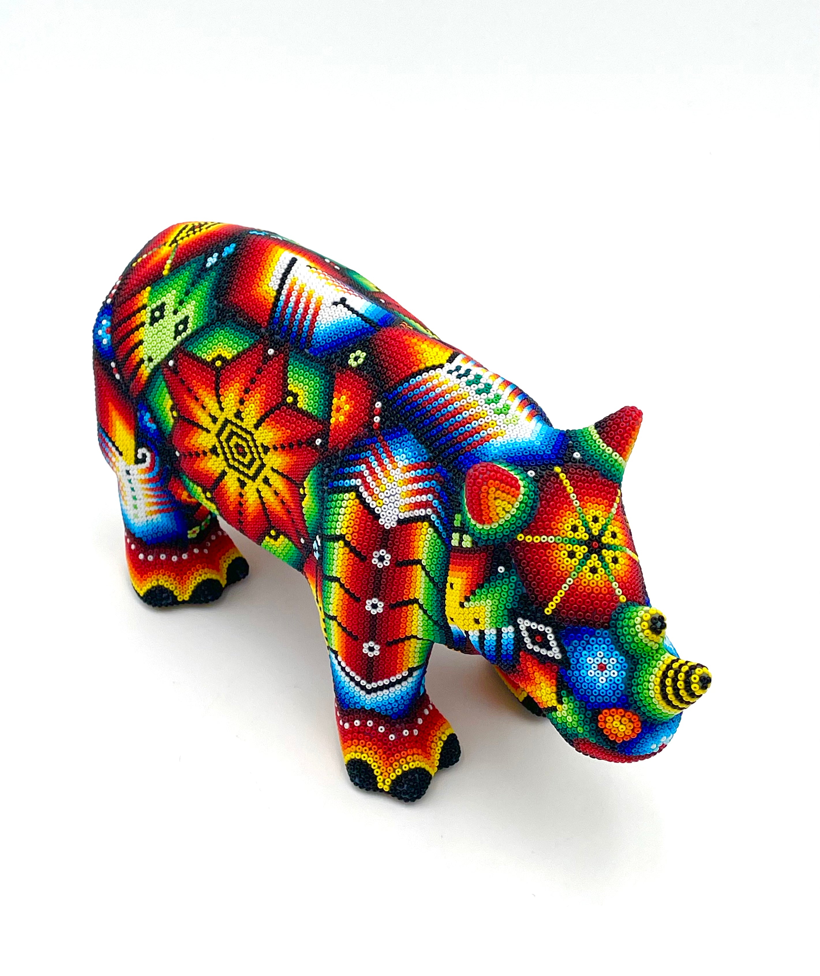 Huichol art rhino