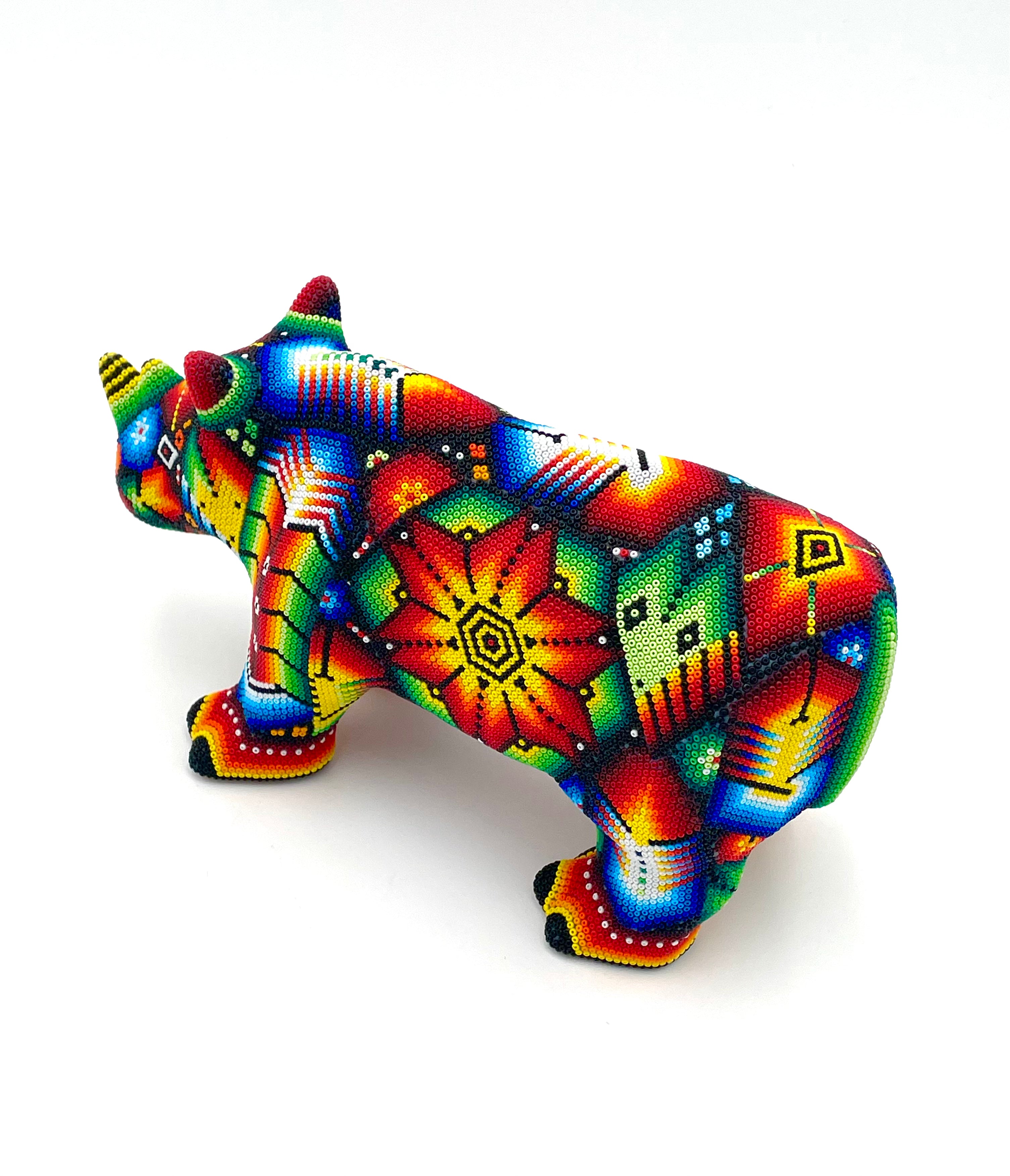 Huichol art rhino