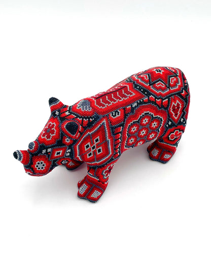 Huichol art rhino