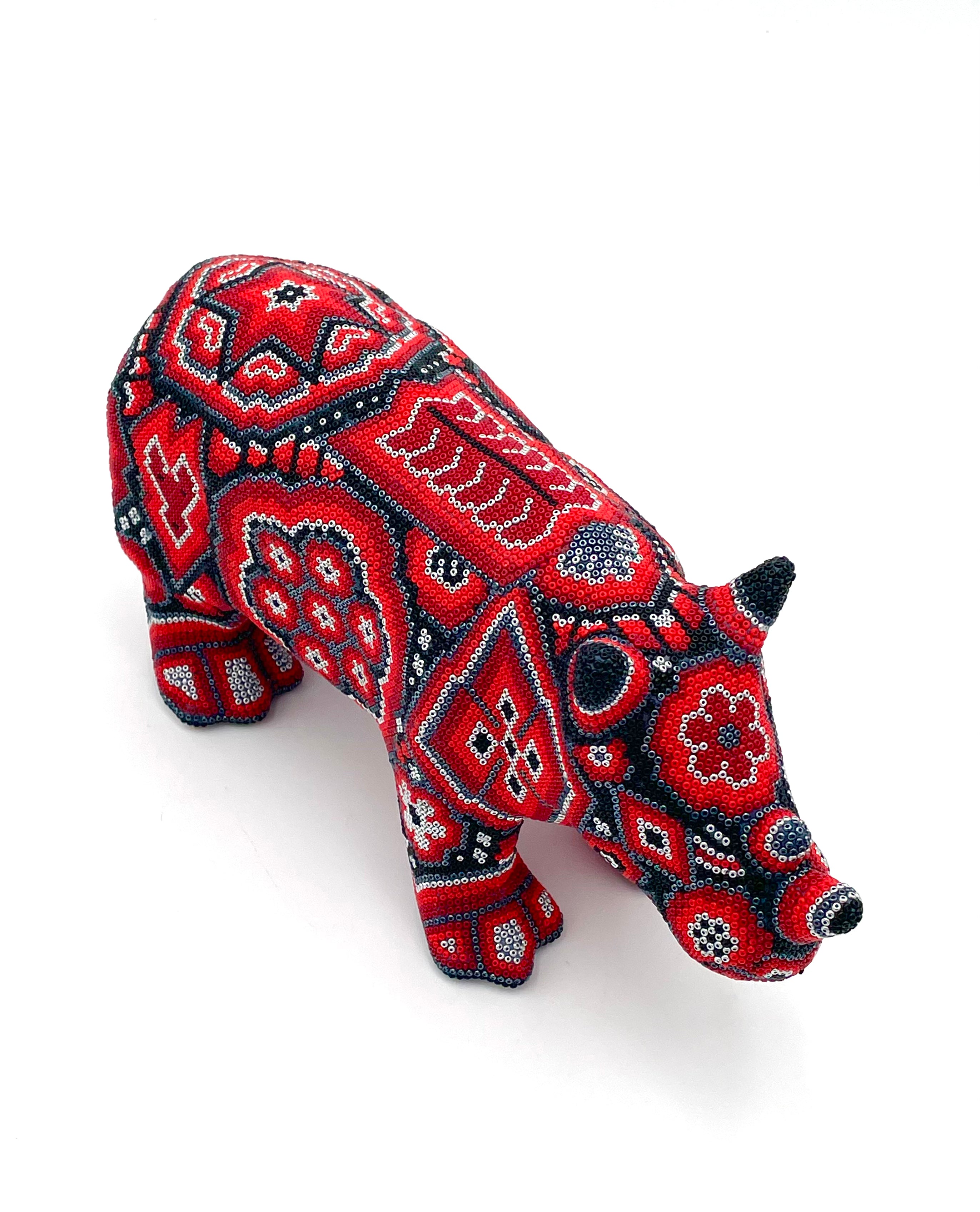 Huichol art rhino