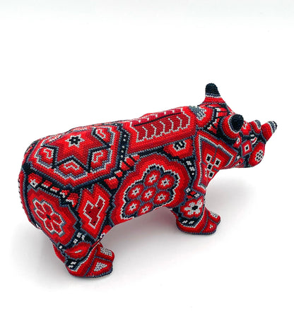 Huichol art rhino