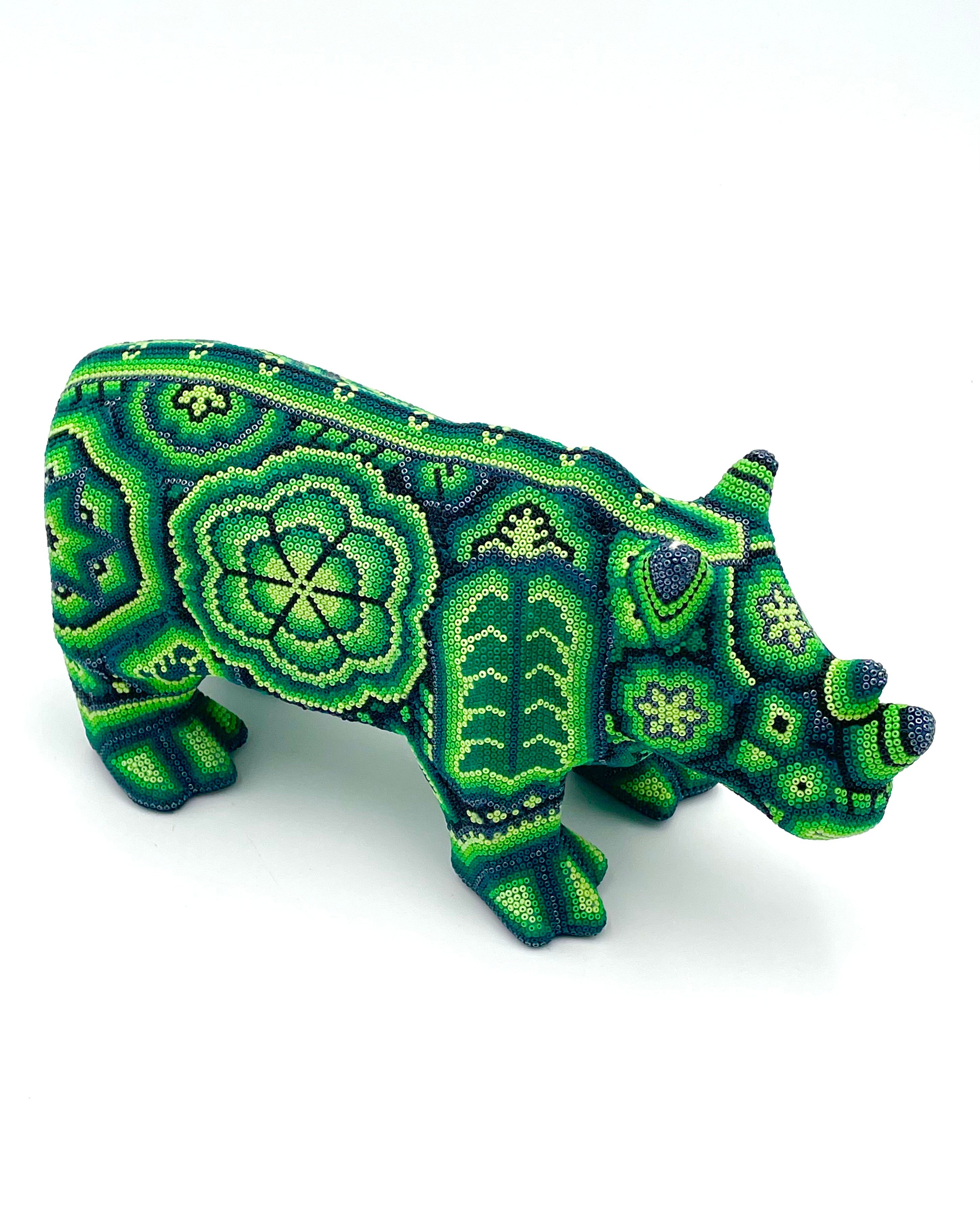 Huichol art rhino