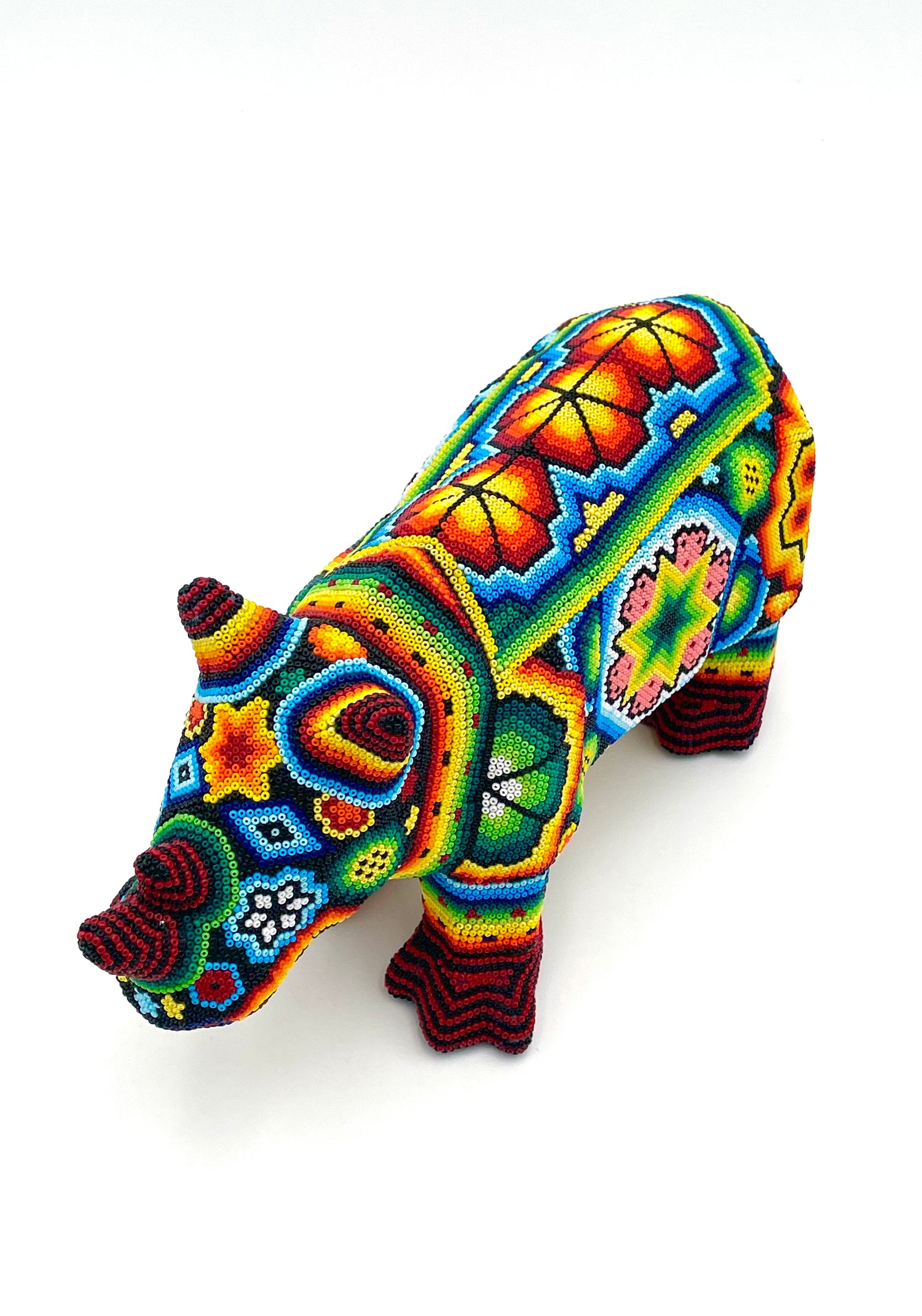 Huichol art rhino