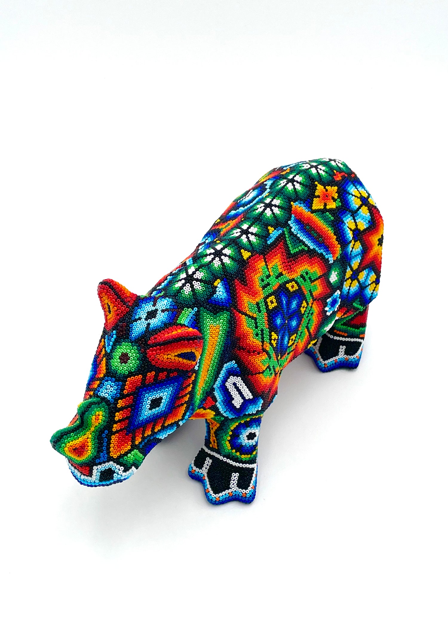 Huichol art rhino