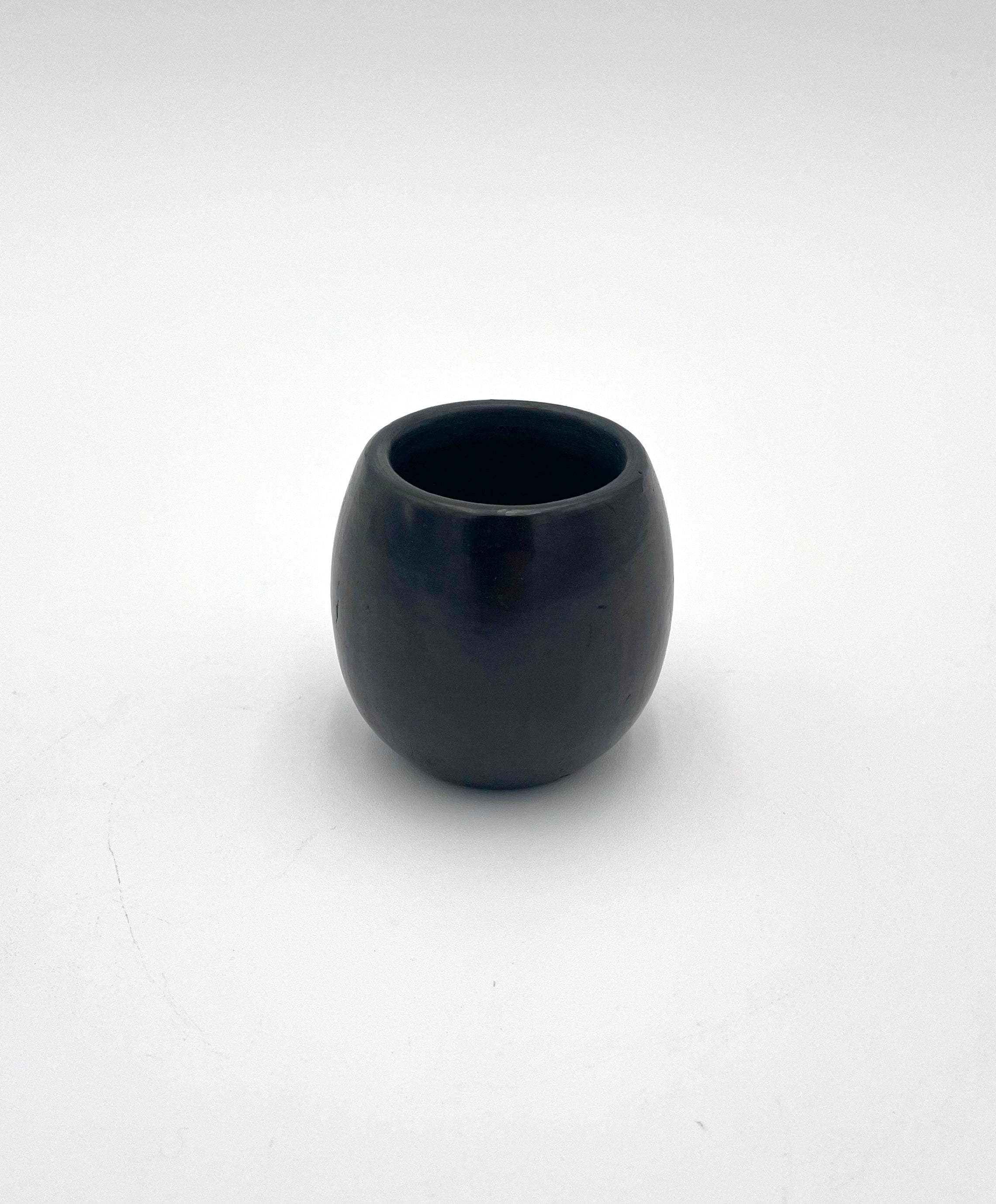 Black clay shot cup