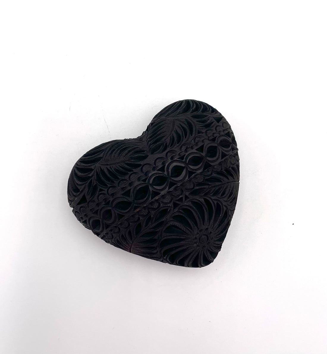 Black clay  heart