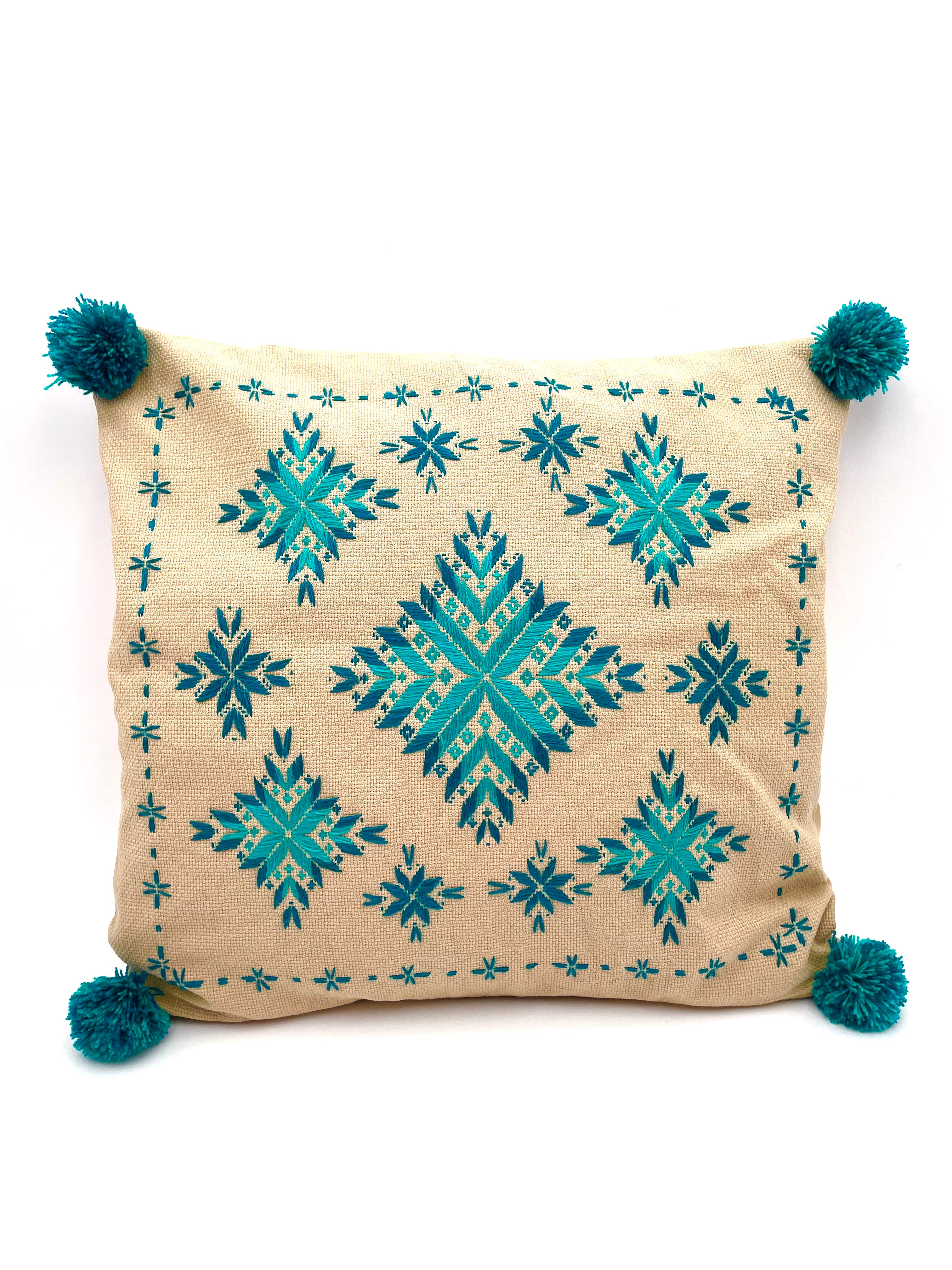 Embroidered cushions