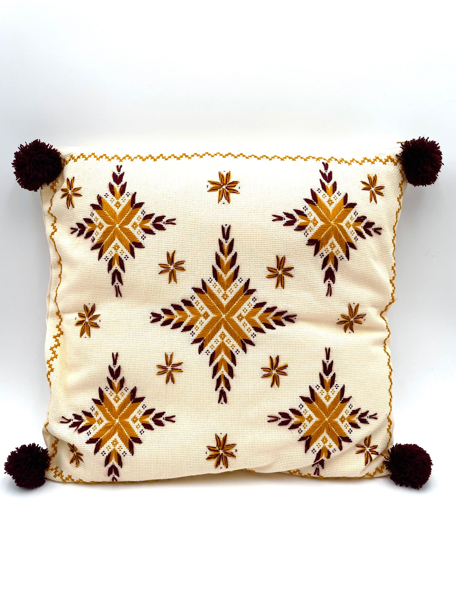 Embroidered cushions