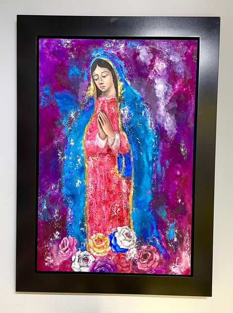 Virgin Mary painting inks