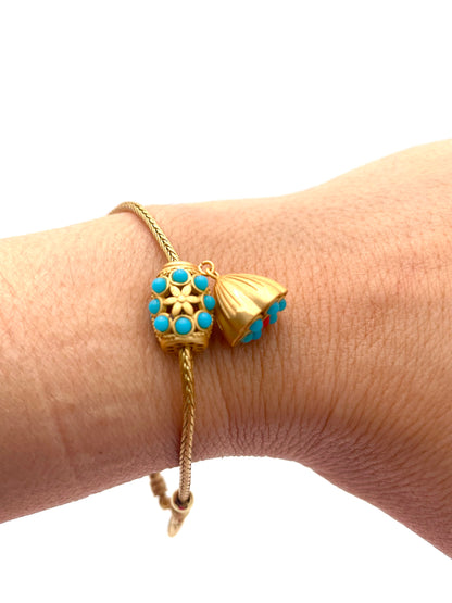 Handmade gold plated bracelet