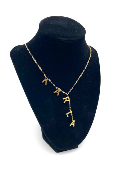 Custom gold plated Letter necklace UP TO  5 LETTERS