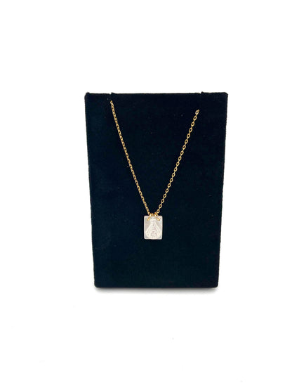 Mini Escapulario in gold plated or Mother Pearl Necklace