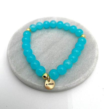 Light blue Handmade Natural Stone Bracelet