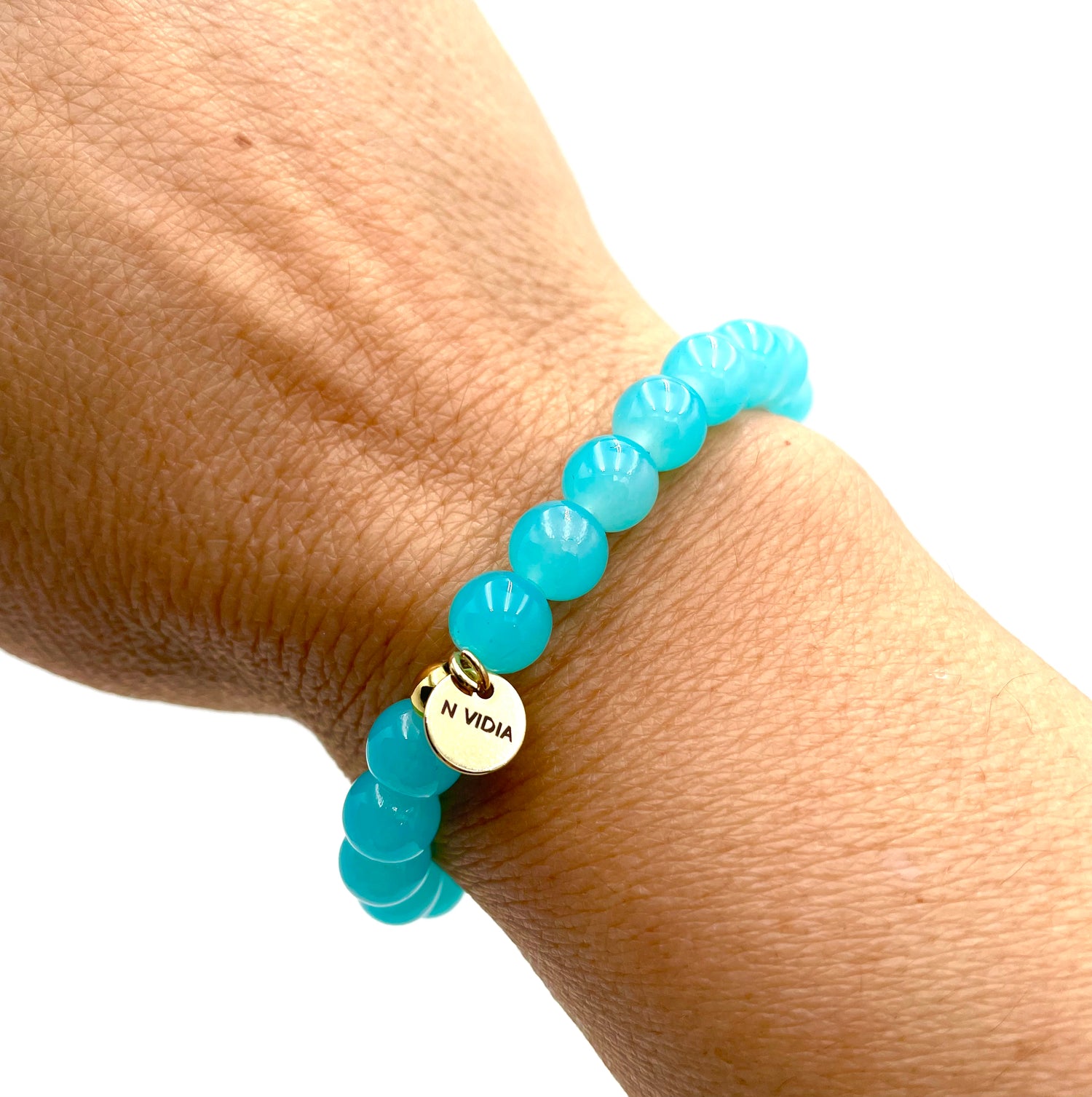 Light blue Handmade Natural Stone Bracelet