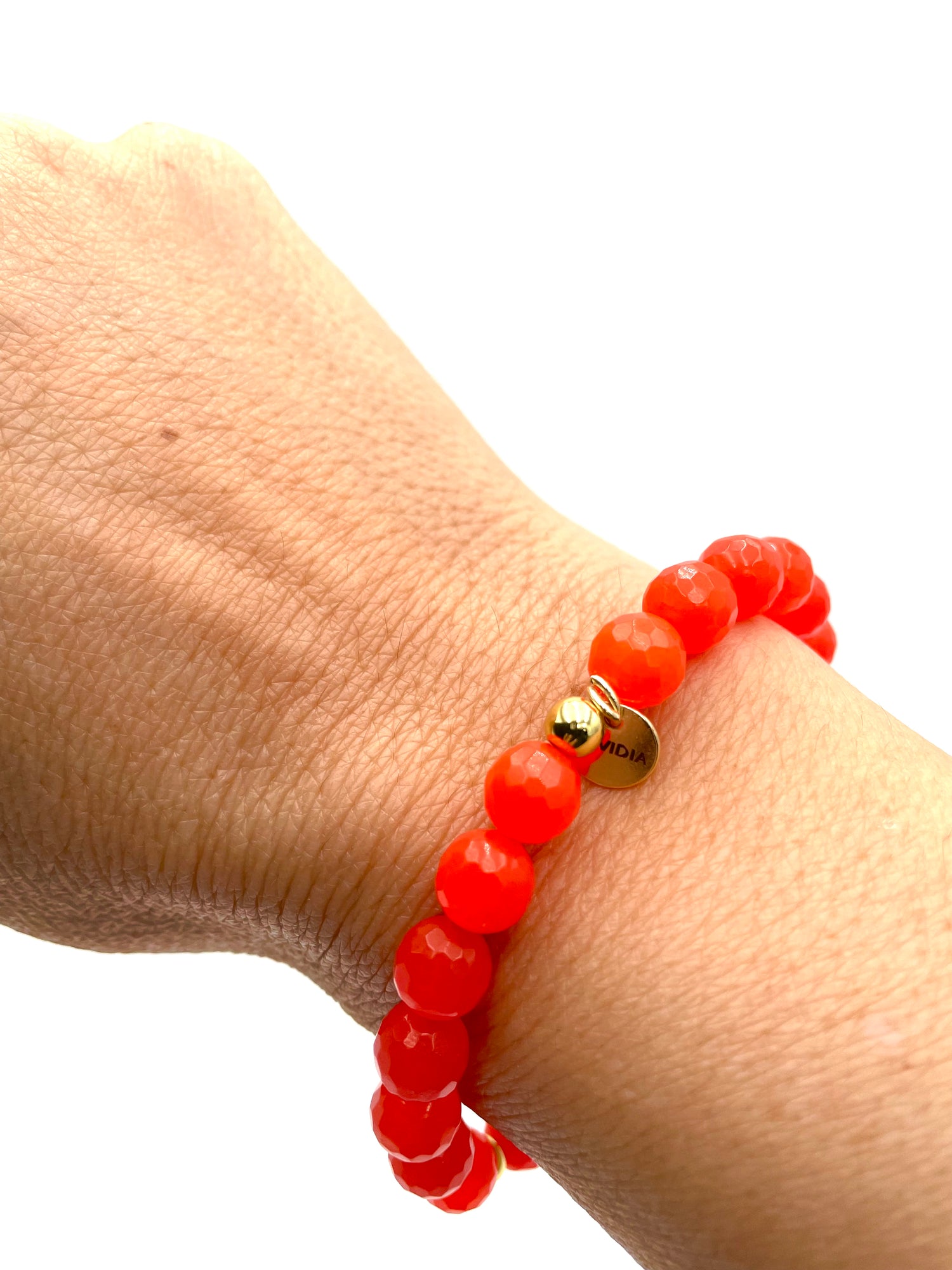 Red Handmade Natural Stone Bracelet