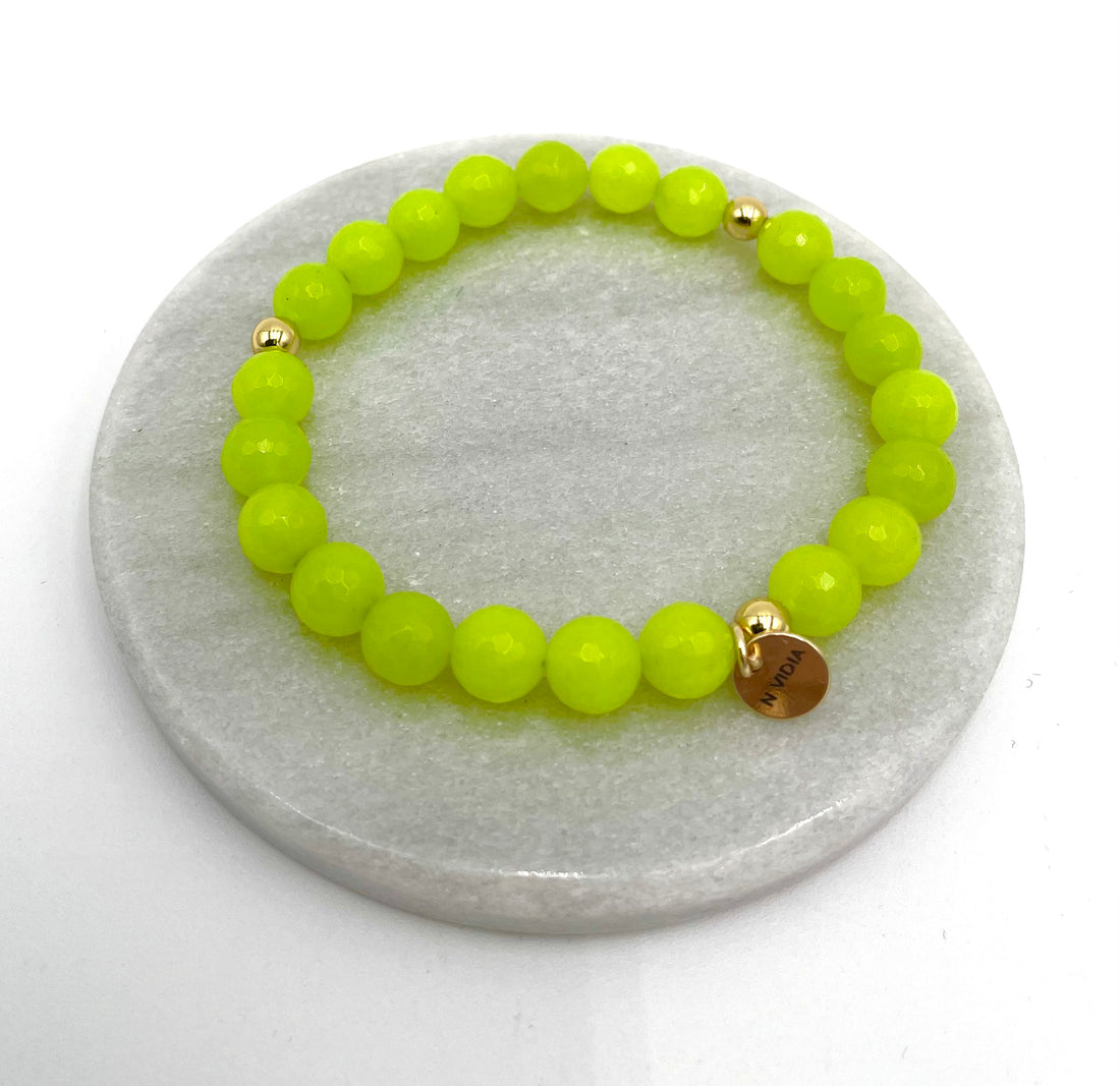 Light green Handmade Natural Stone Bracelet