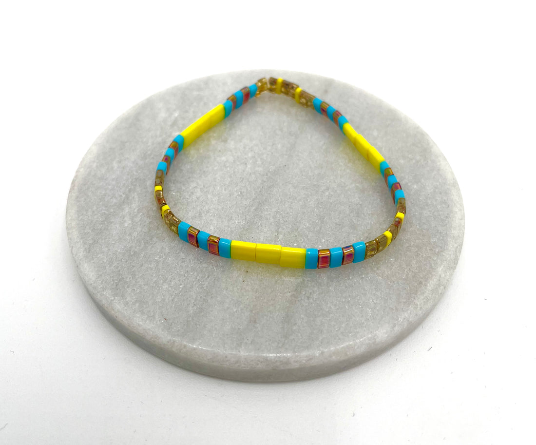 Handmade Miyuki Tila bead bracelet variant 2