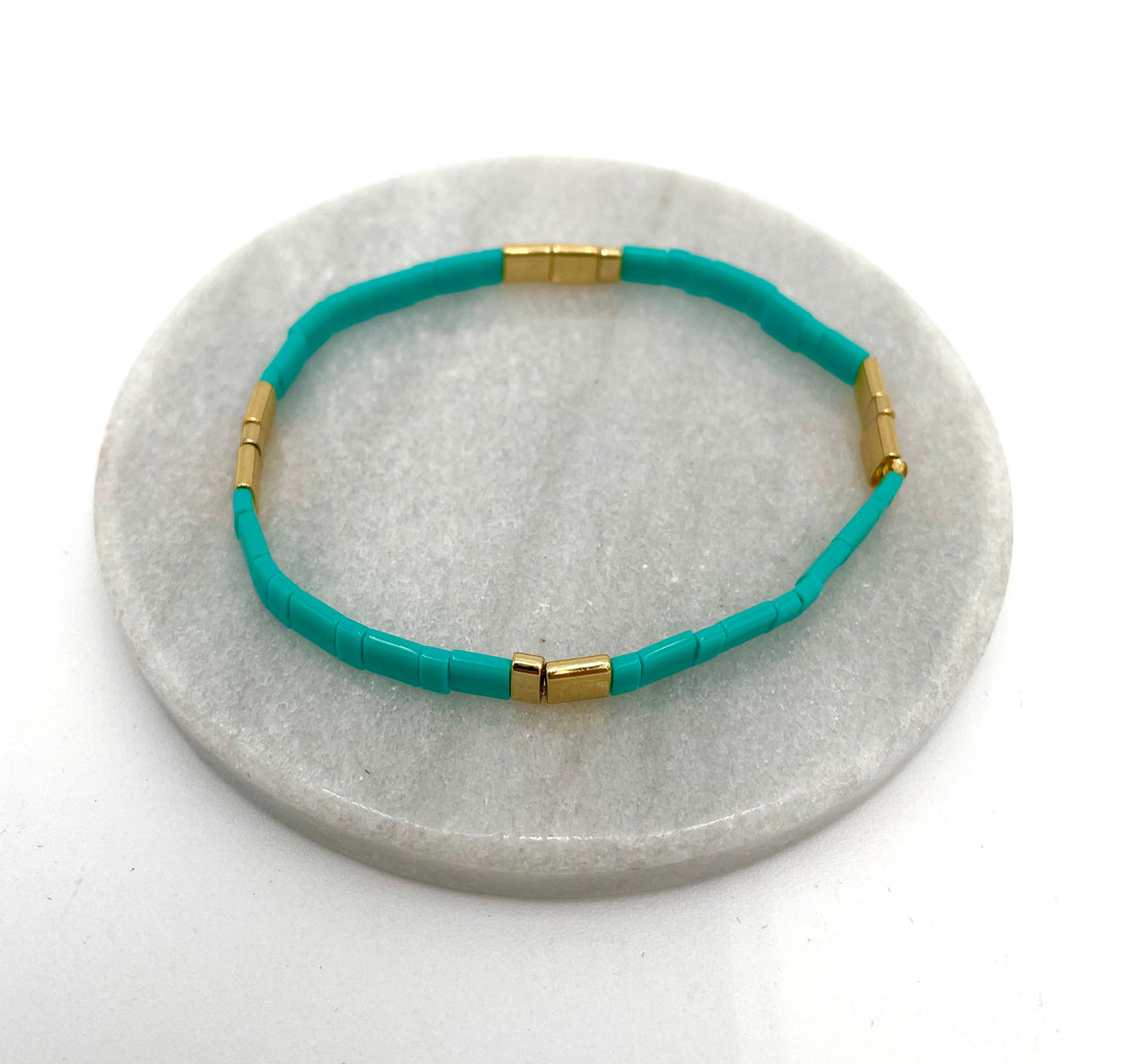 Handmade Miyuki Tila bead bracelet variant 3