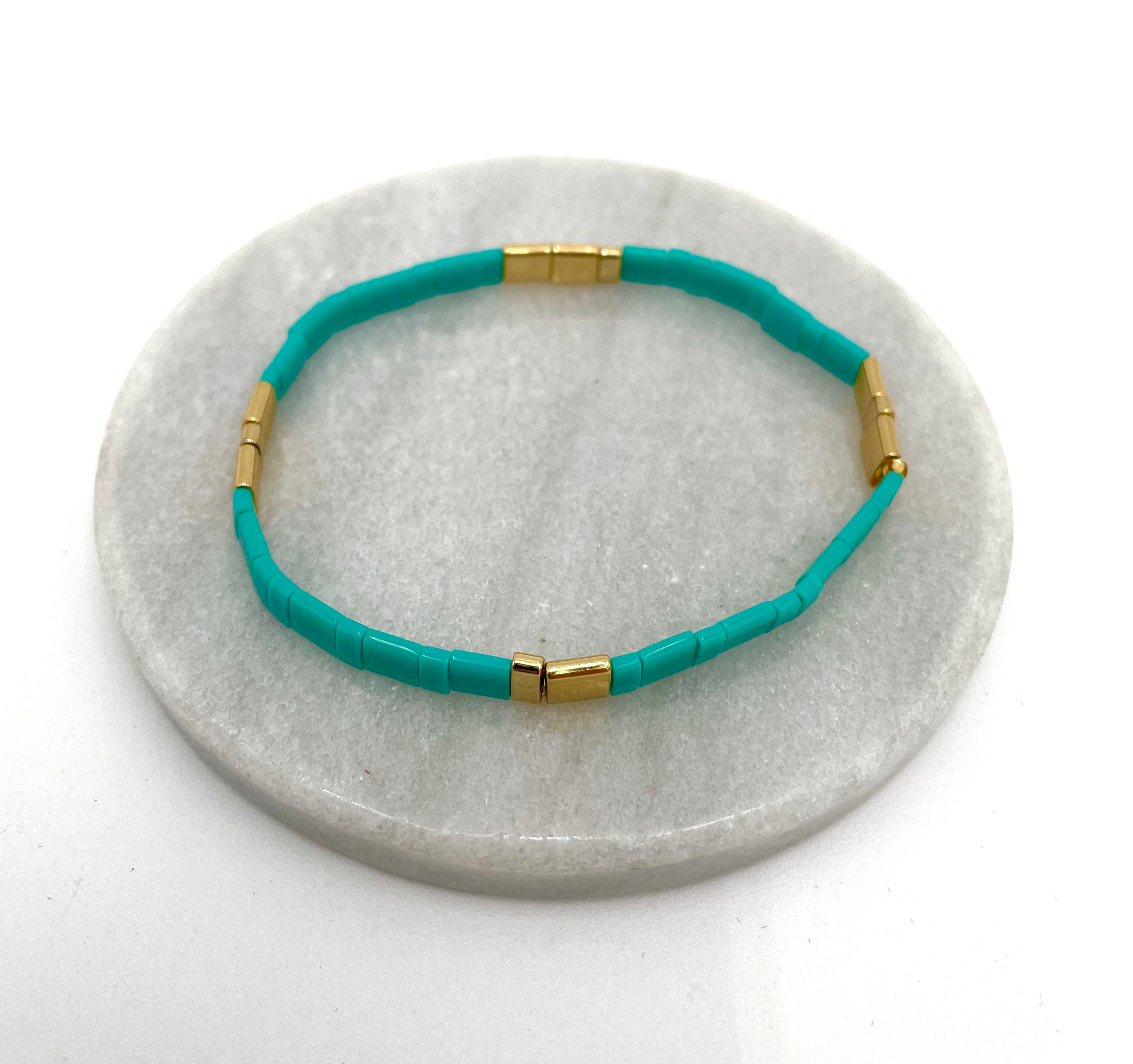 Handmade Miyuki Tila bead bracelet variant 3