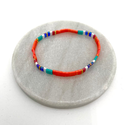 Handmade Miyuki Tila bead bracelet variant 14