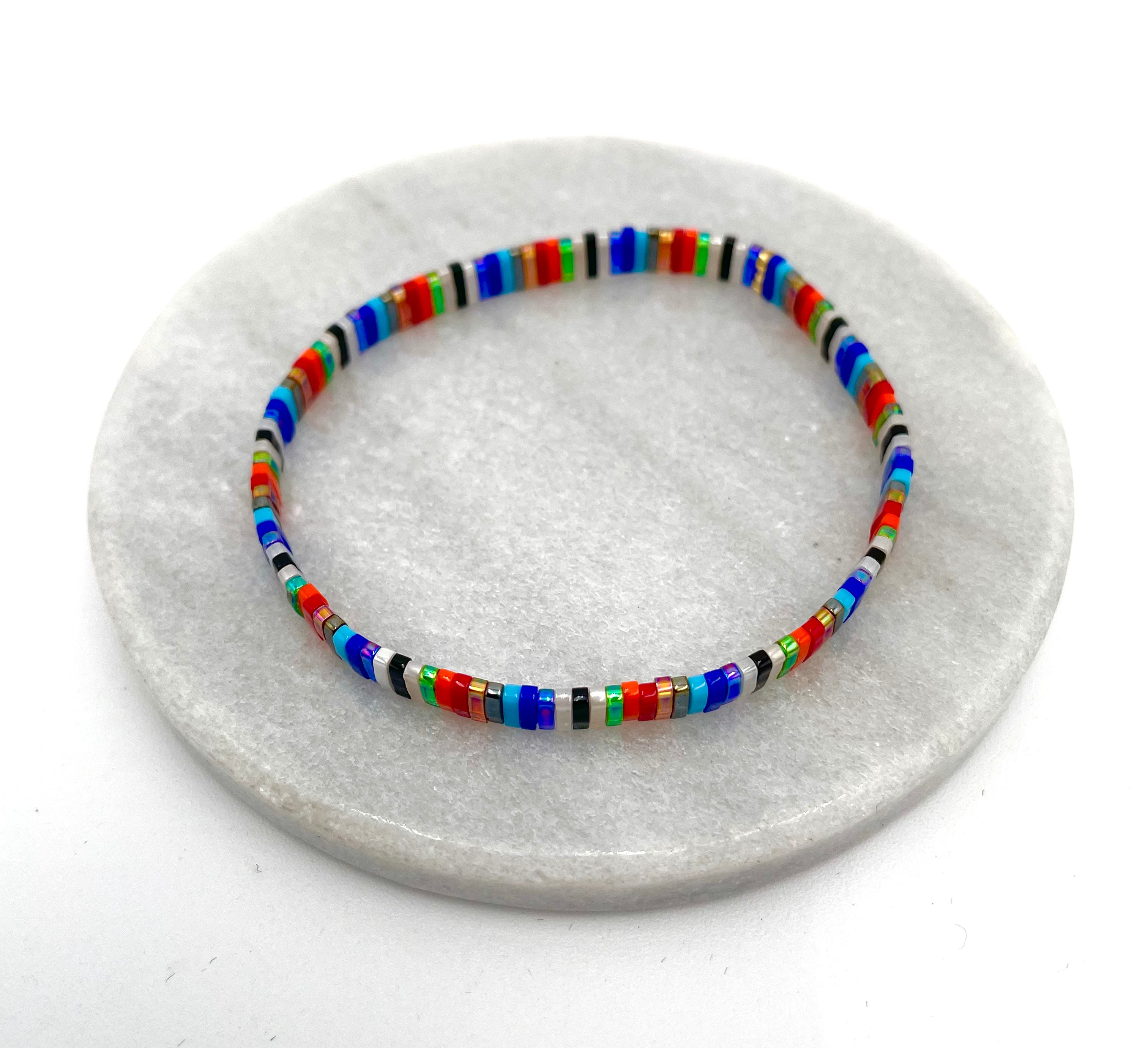 Handmade Miyuki Tila bead bracelet variant 15