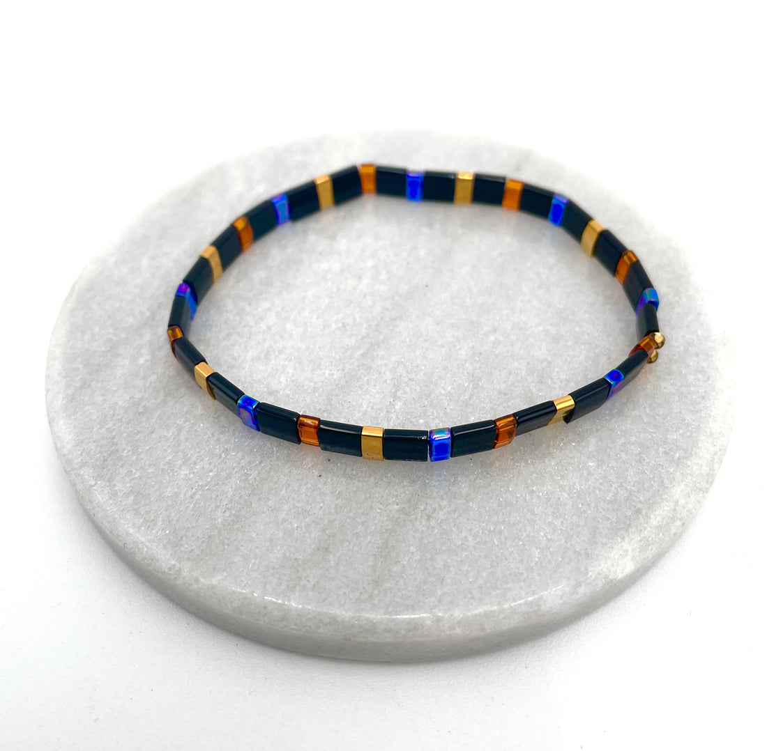 Handmade Miyuki Tila bead bracelet variant 17