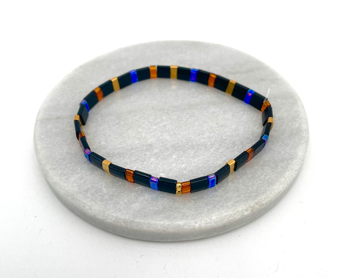 Handmade Miyuki Tila bead bracelet variant 23