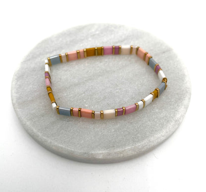 Handmade Miyuki Tila bead bracelet variant 26