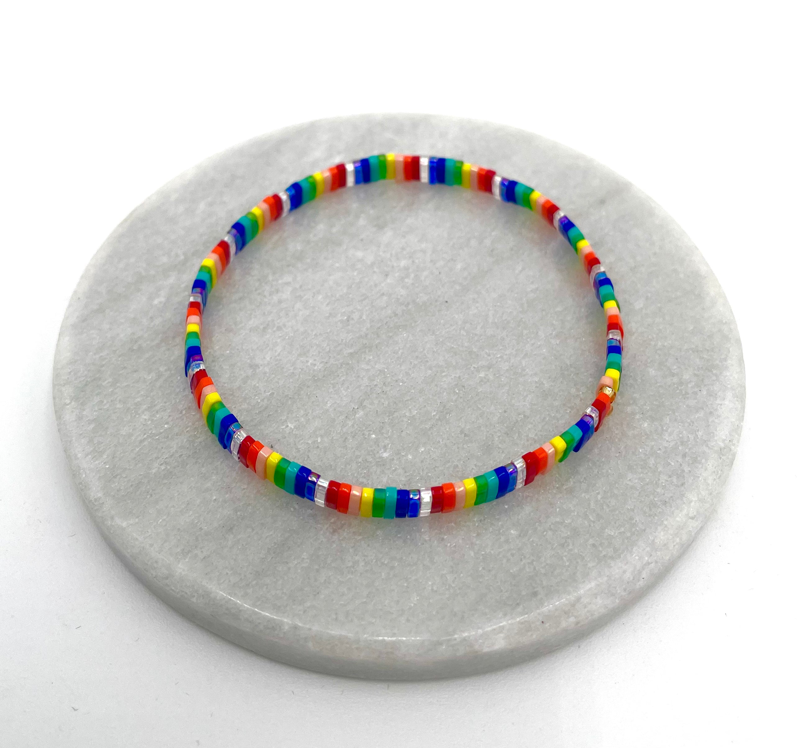 Handmade Miyuki Tila bead bracelet variant 29