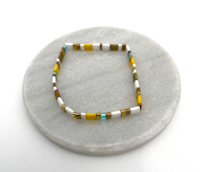 Handmade Miyuki Tila bead bracelet variant 30