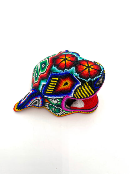 Huichol art jaguar head