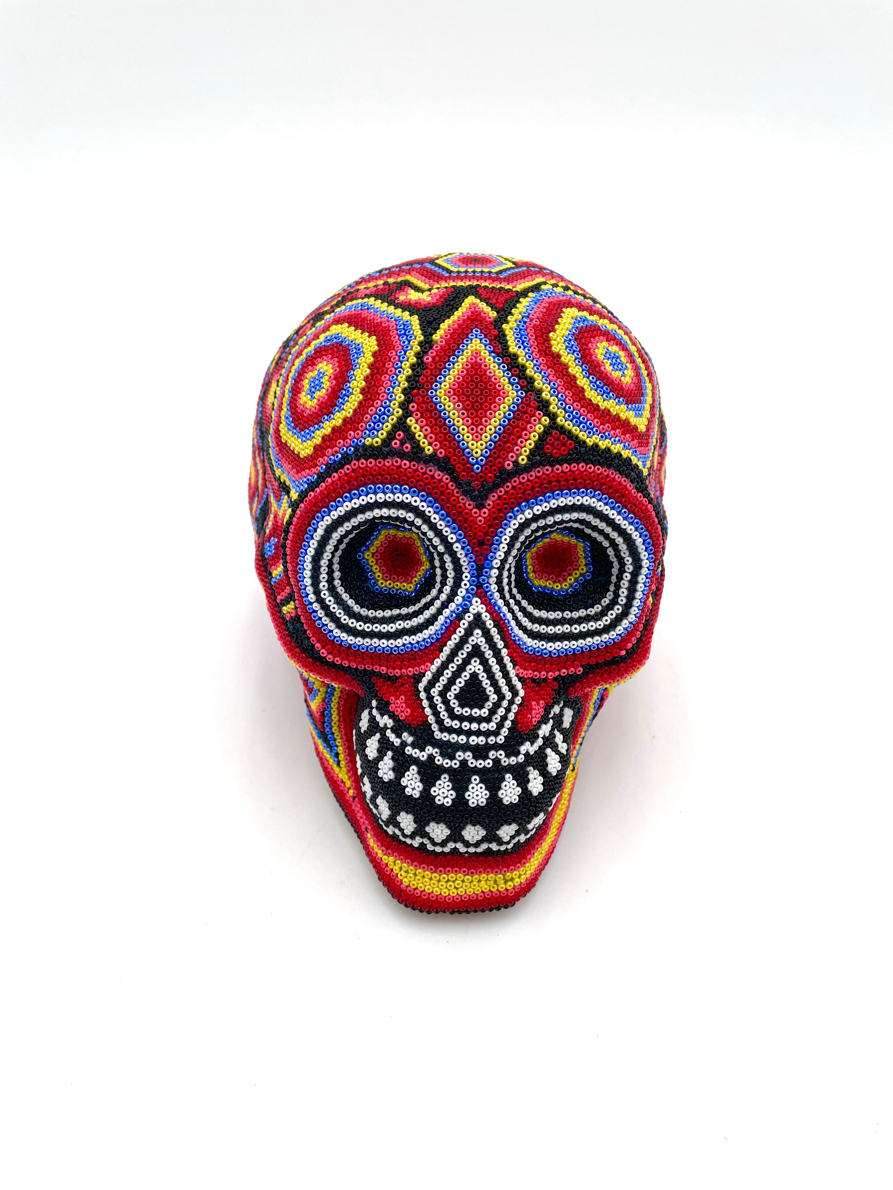 Huichol art skull