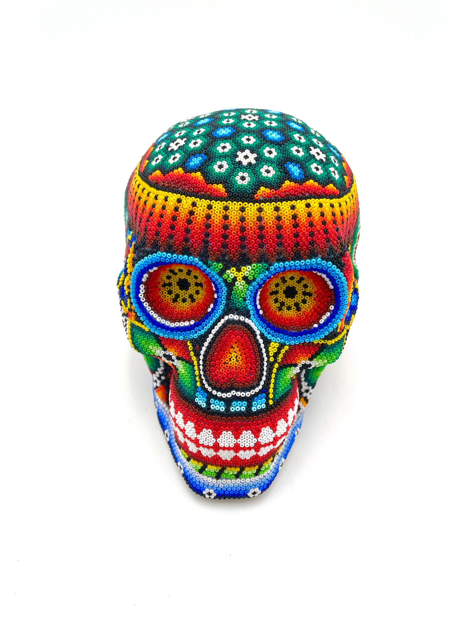 Huichol art skull