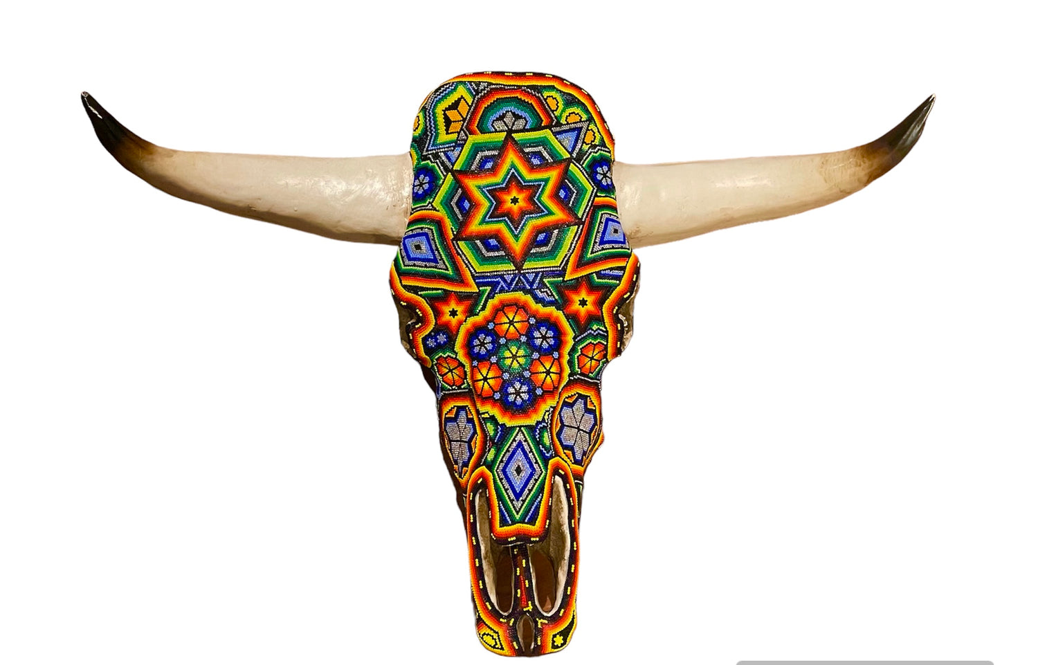 Huichol art ox head