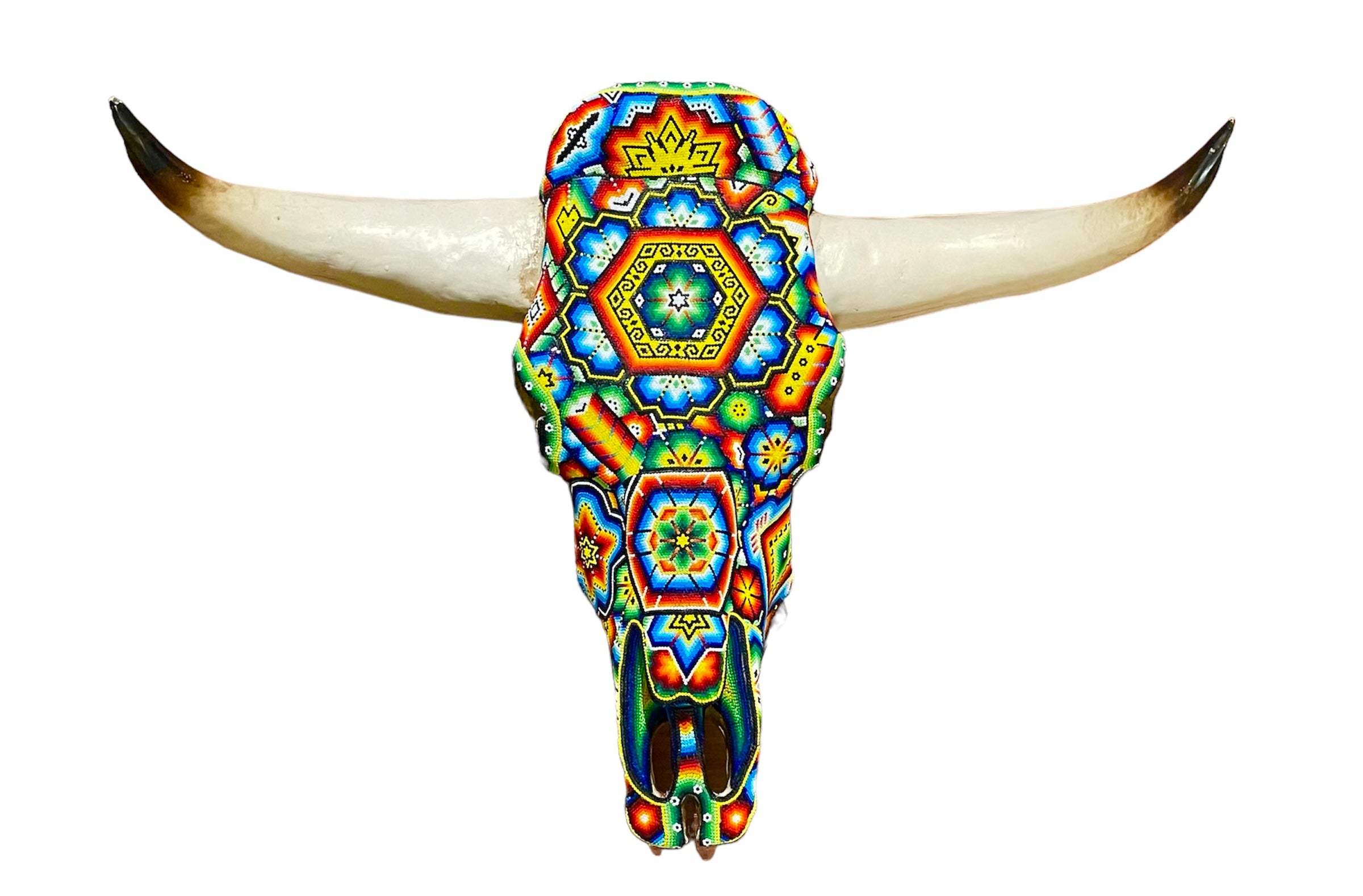 Huichol art ox head