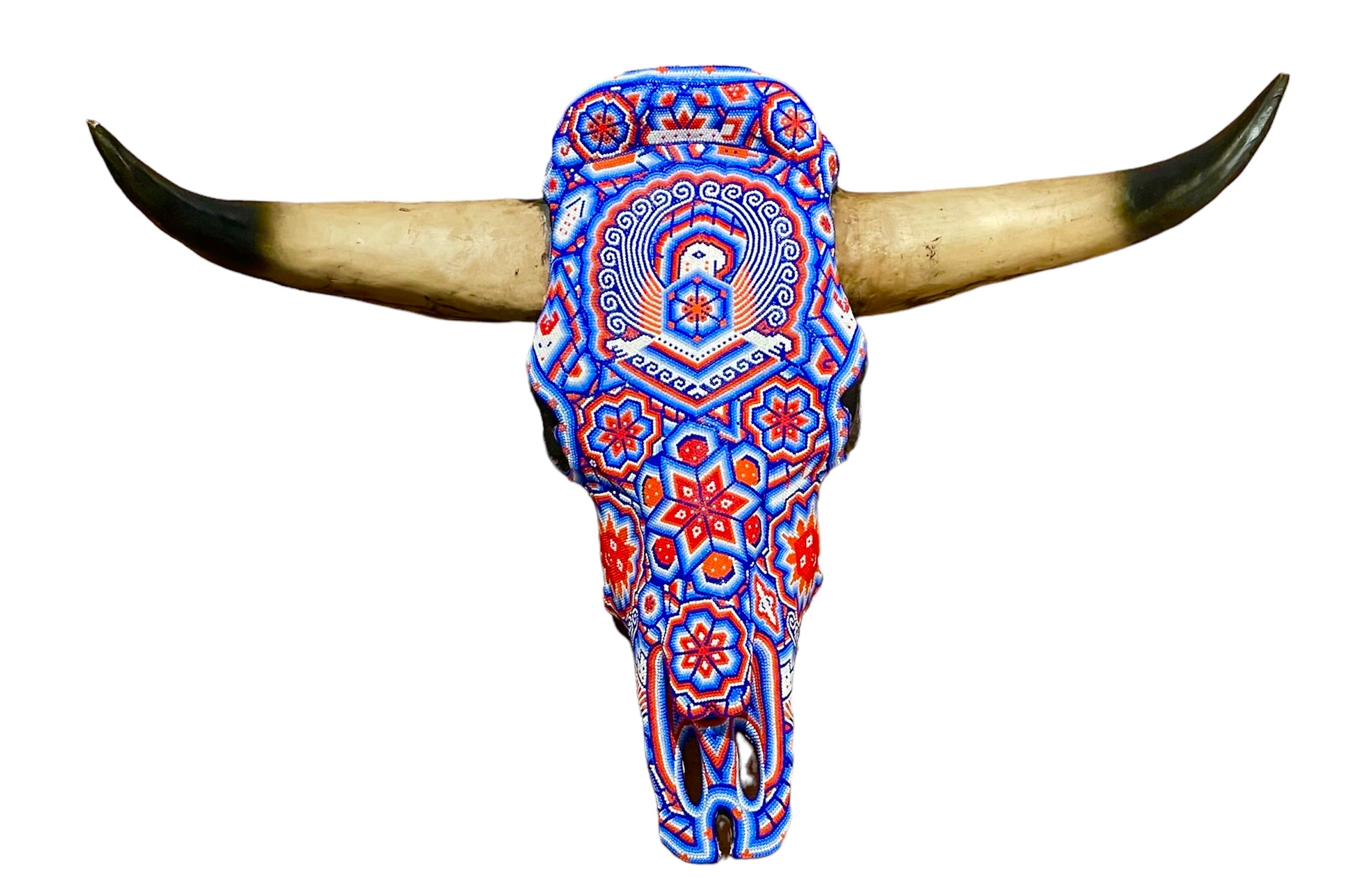 Huichol art ox head