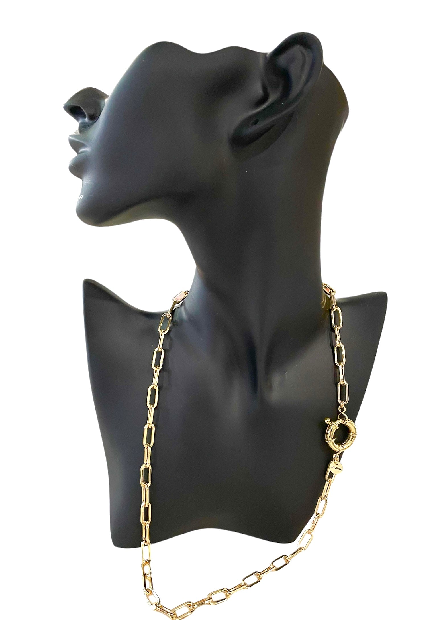 Paper clip Chain in 14K gold plated