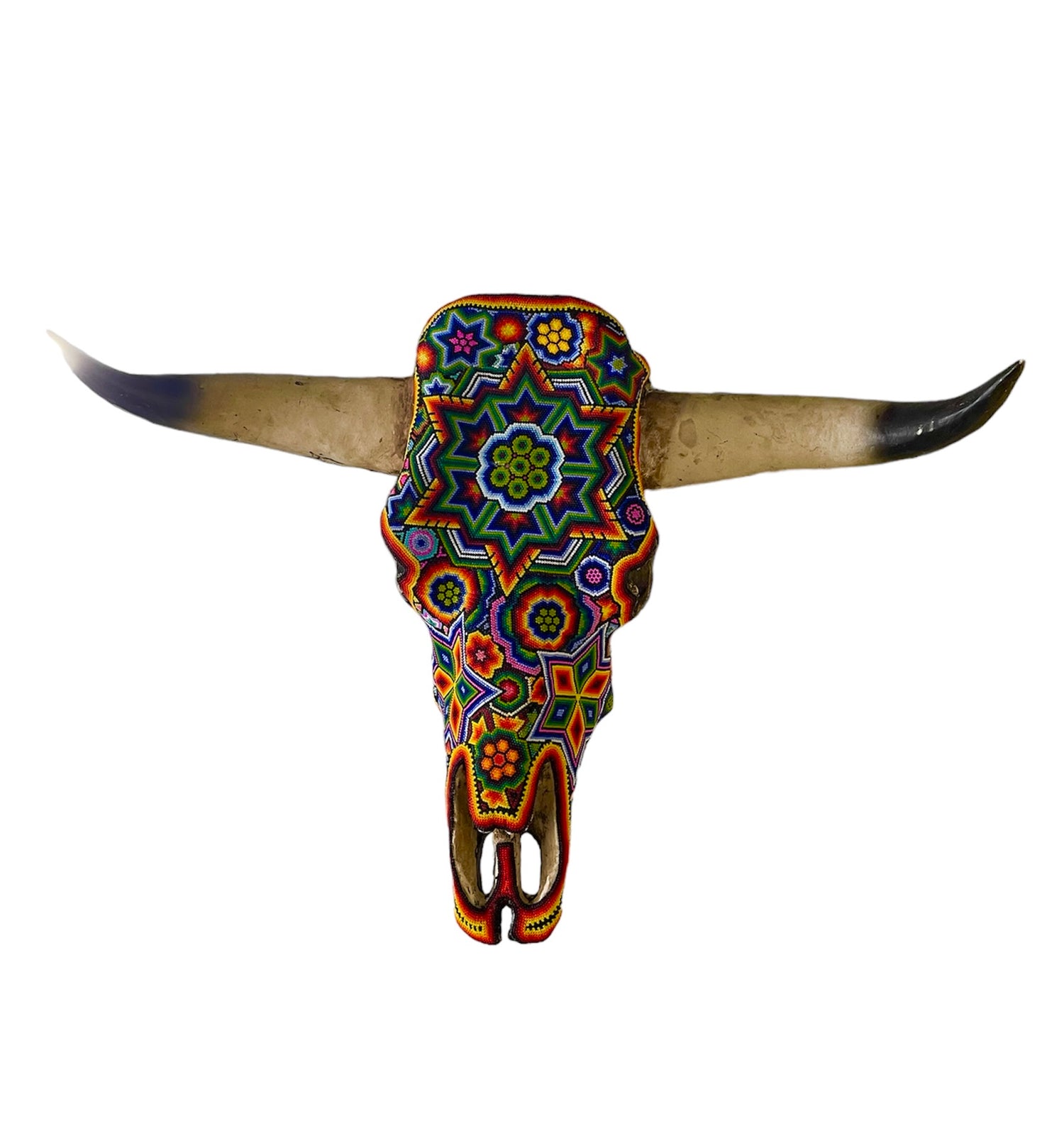 Huichol art ox head