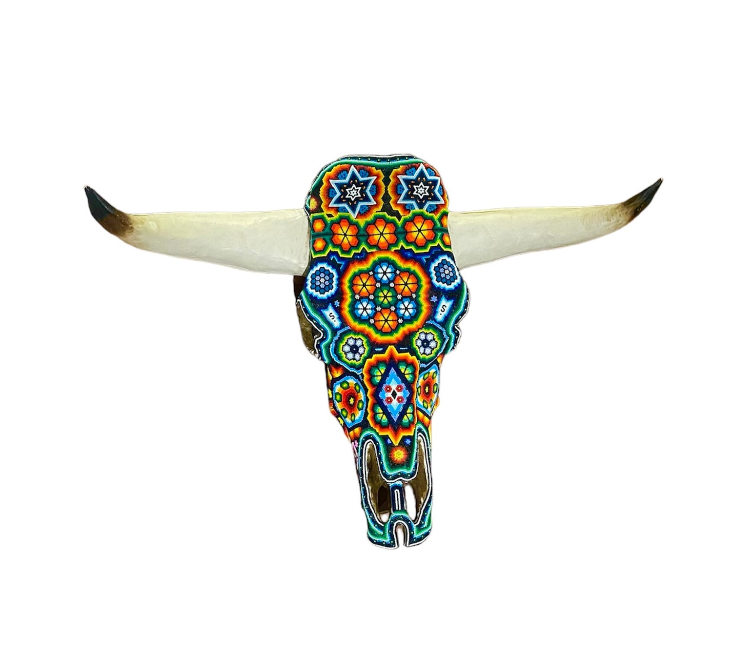 Huichol art ox head